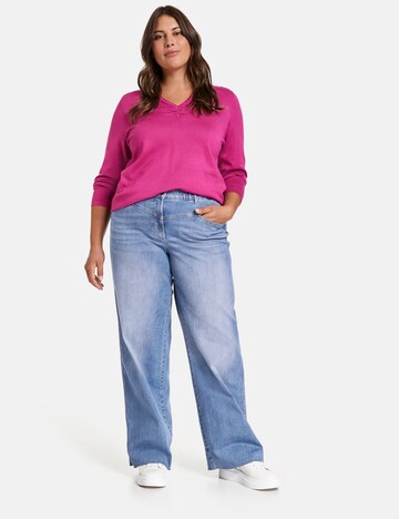 Wide leg Jeans de la SAMOON pe albastru