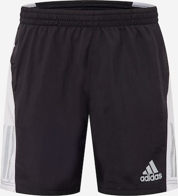 ADIDAS PERFORMANCE Workout Pants 'OWN THE RUN 7' in Black: front