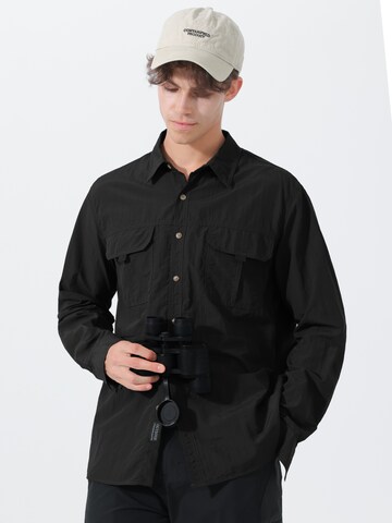 Youthup Regular fit Button Up Shirt in Black