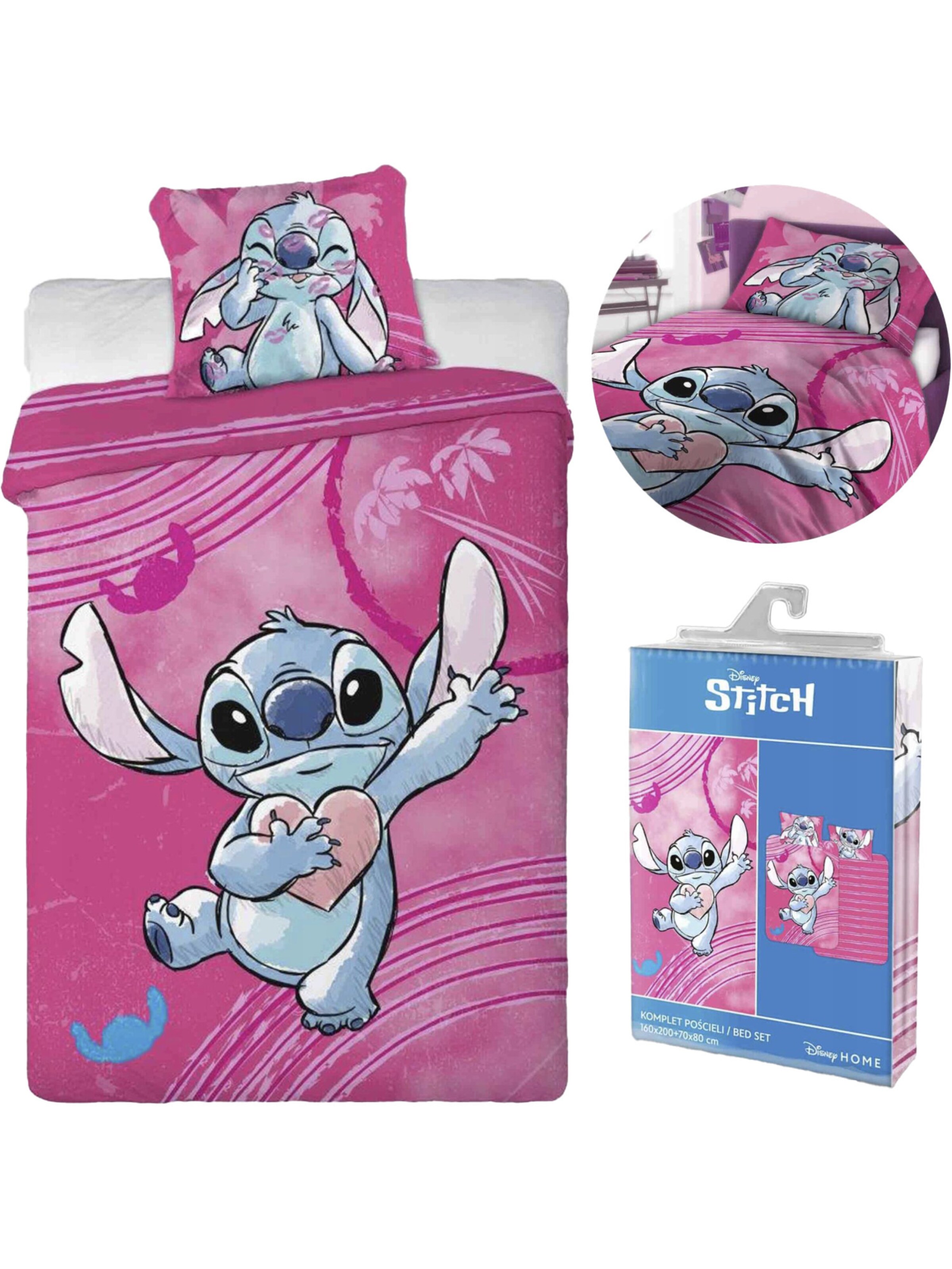 DISNEY Bettbezug 'Stitch' in Pink