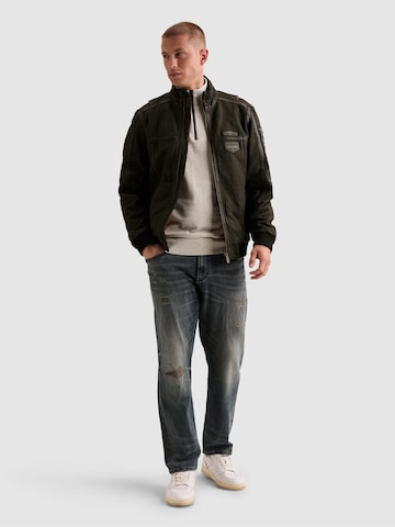 PME Legend Kurtka przejściowa 'Air Bridge leather jacket' w kolorze czarny