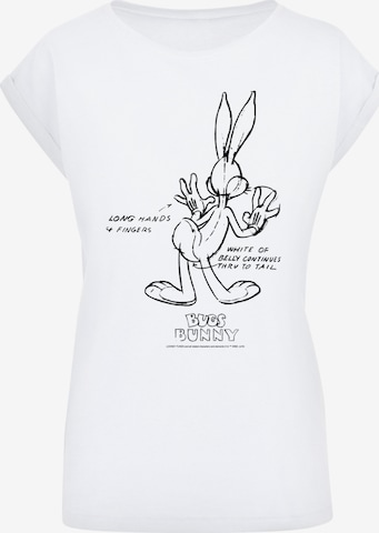 F4NT4STIC T-Shirt 'Looney Tunes Bugs Bunny' in Weiß: Vorderseite