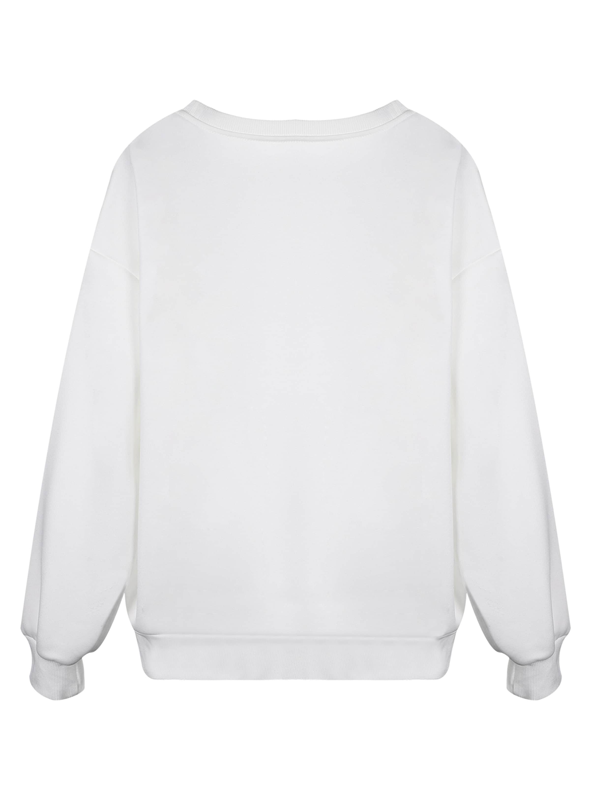 Pullover 'Women's Oversized Sweatshirt with Christmas Print, Warm Fleece Blend' di GORHEY in bianco