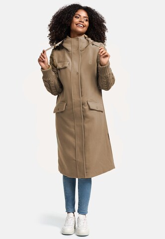 NAVAHOO Between-seasons coat 'Babe 14' in Beige: front