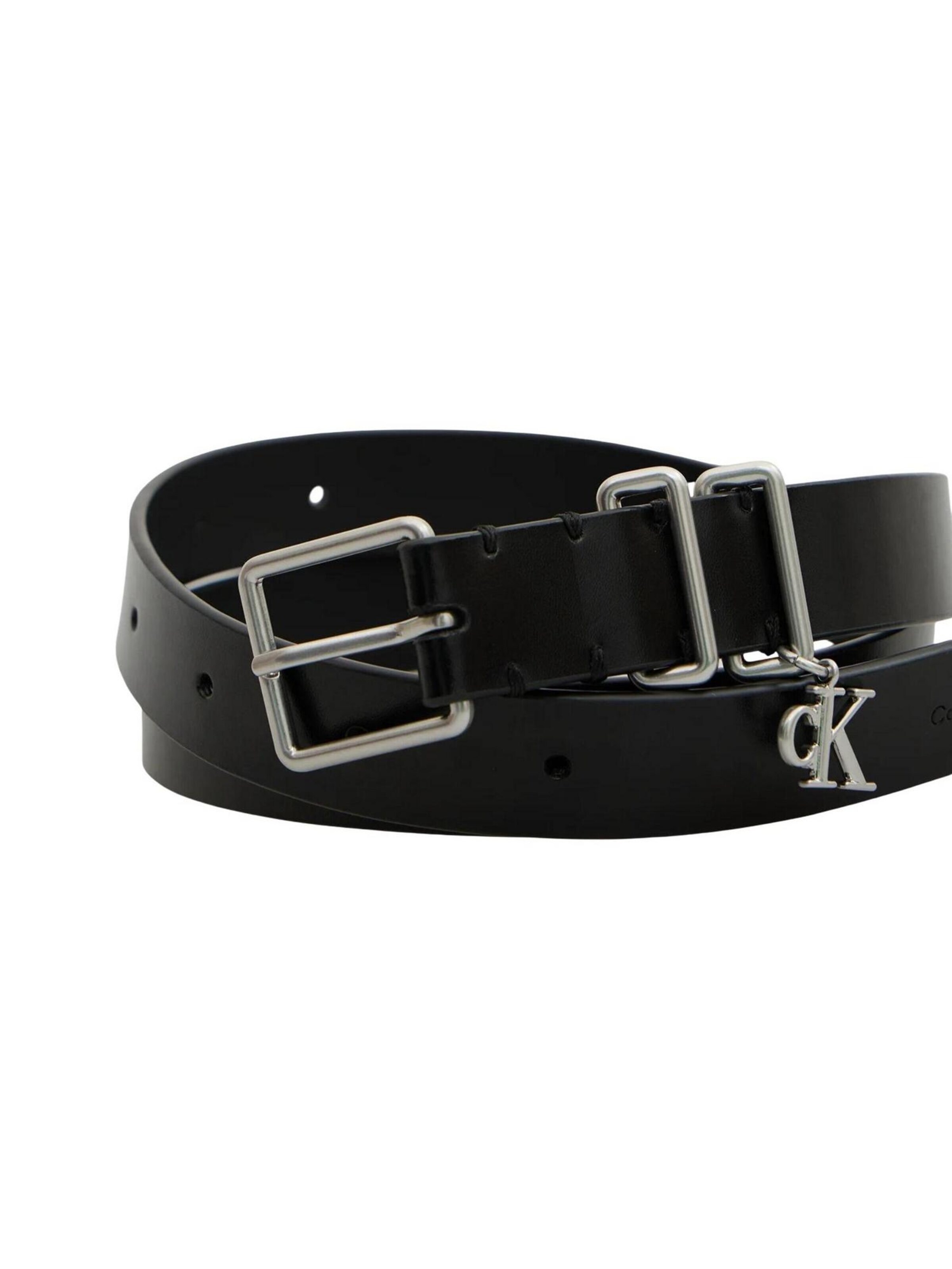 Cintura 'MONOGRAM CHARM  KEEPER BELT 25MM LV04F7086G' di Calvin Klein in nero