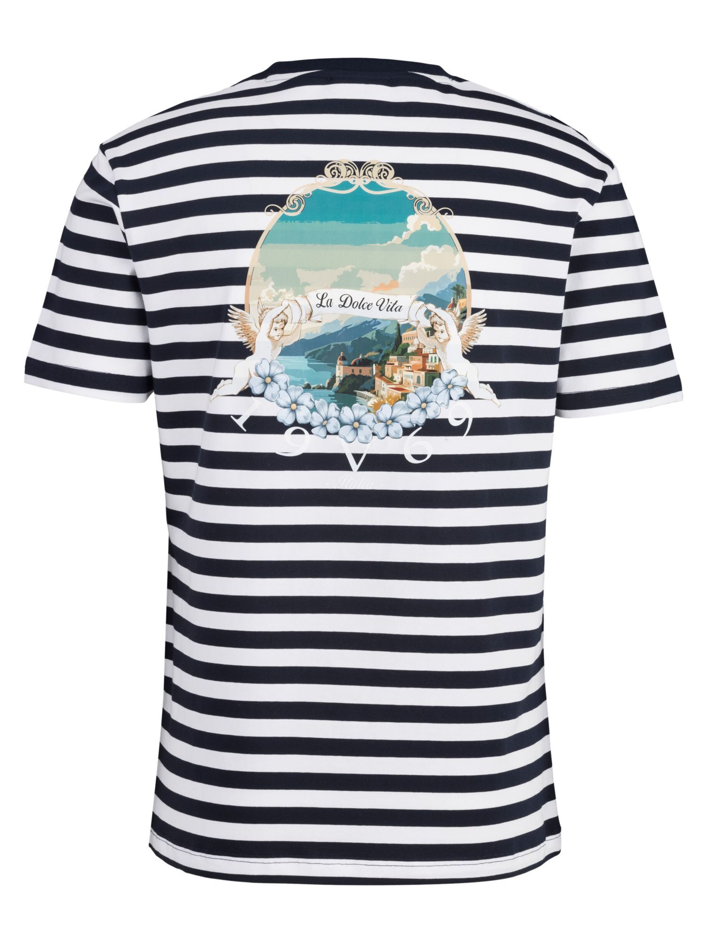 Maglietta 'Rafael Marina' di 19V69 ITALIA in blu