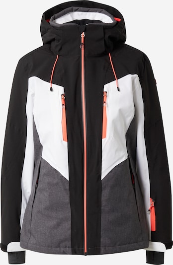 KILLTEC Outdoor jacket 'Savognin' in Grey / Salmon / Black / White, Item view