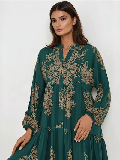 Abito Hiccup di colore marrone / broccato / smeraldo, Visualizzazione prodotti