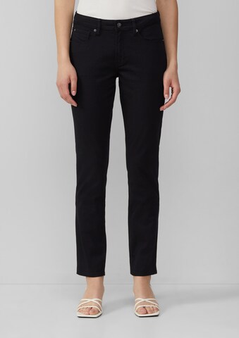 QS Slimfit Jeans 'Catie' in Zwart: voorkant