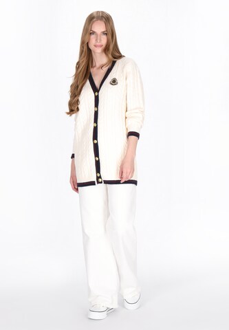 Cardigan DreiMaster Maritim en blanc