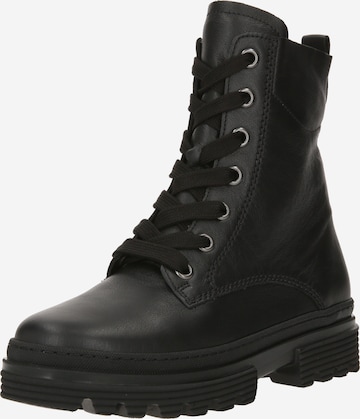 GABOR Lace-Up Ankle Boots in Black: front