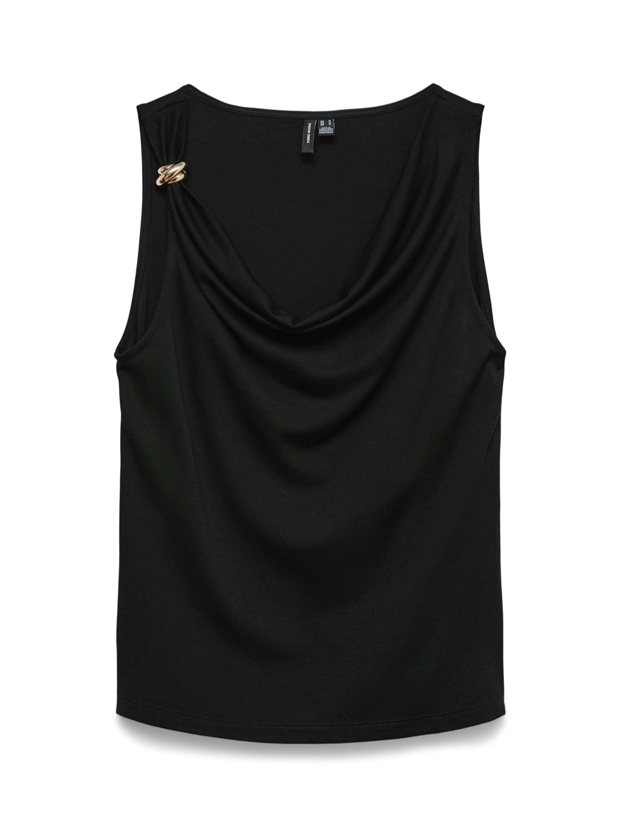 VERO MODA Top 'VMCARLY' in Schwarz: Vorderseite