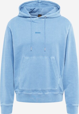 Sweat-shirt 'Wefadehoody' BOSS en bleu : devant