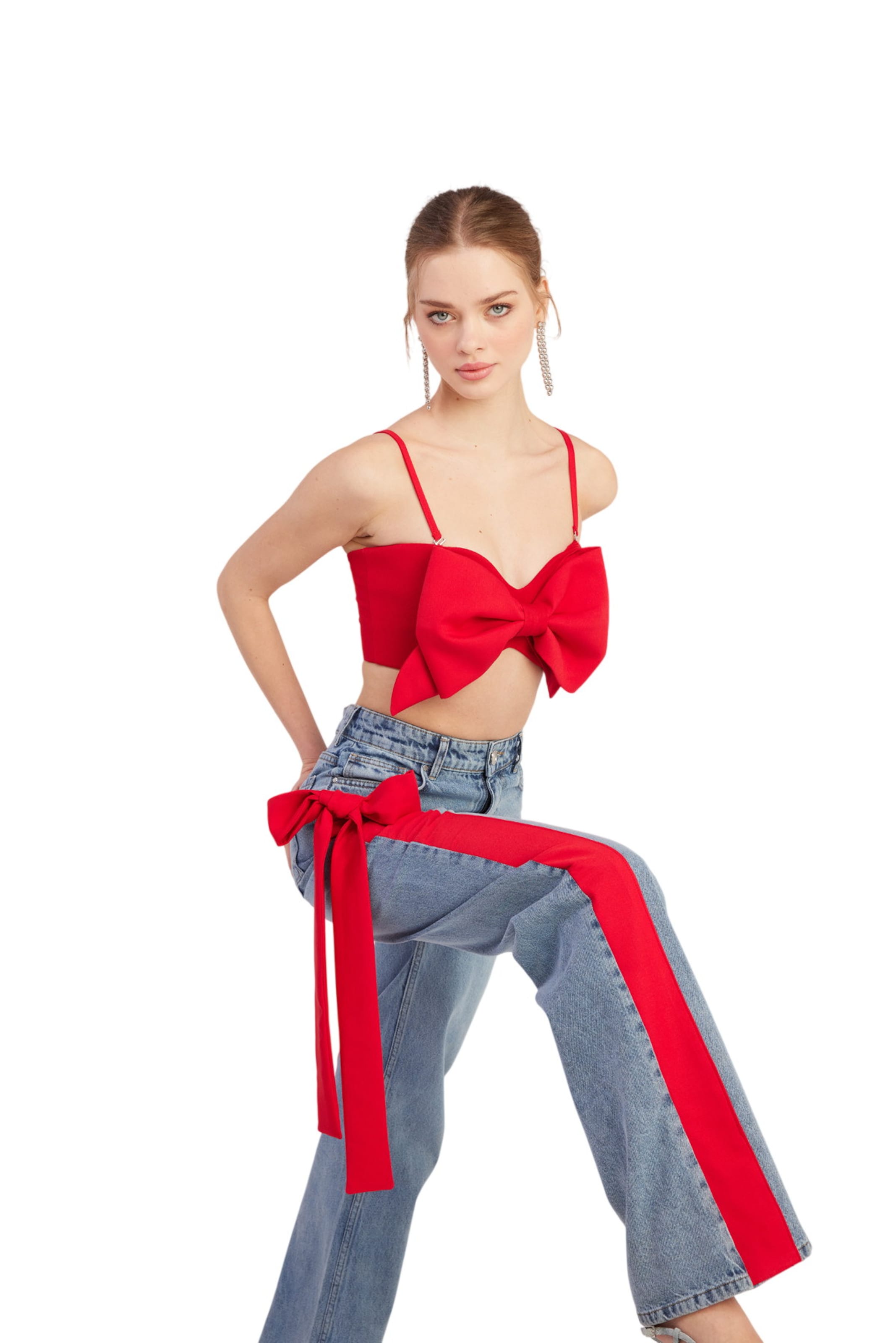 HOLLY LOLLY Wide leg Jeans in Blue