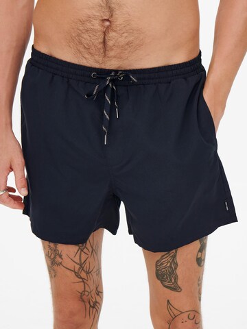 Only & Sons Board Shorts 'Ted' in Blue