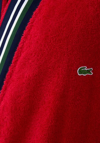 LACOSTE Long Bathrobe 'CLUB' in Red