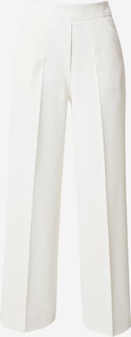 Calvin Klein Wide leg Pleated Pants in White: front