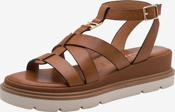 Sandales Tamaris en marron : devant