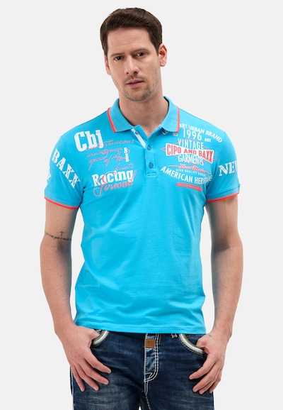 CIPO & BAXX Shirt in Azure / Blood red / White, Item view