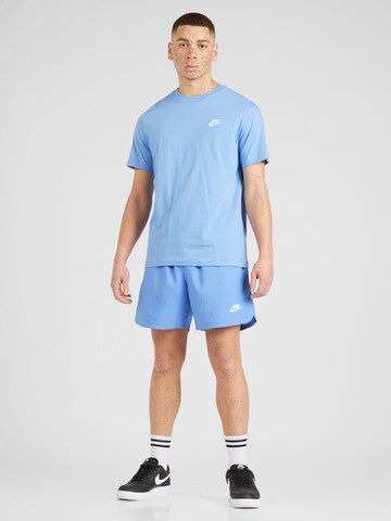 Nike Sportswear Rovný strih Tričko 'CLUB' - Modrá