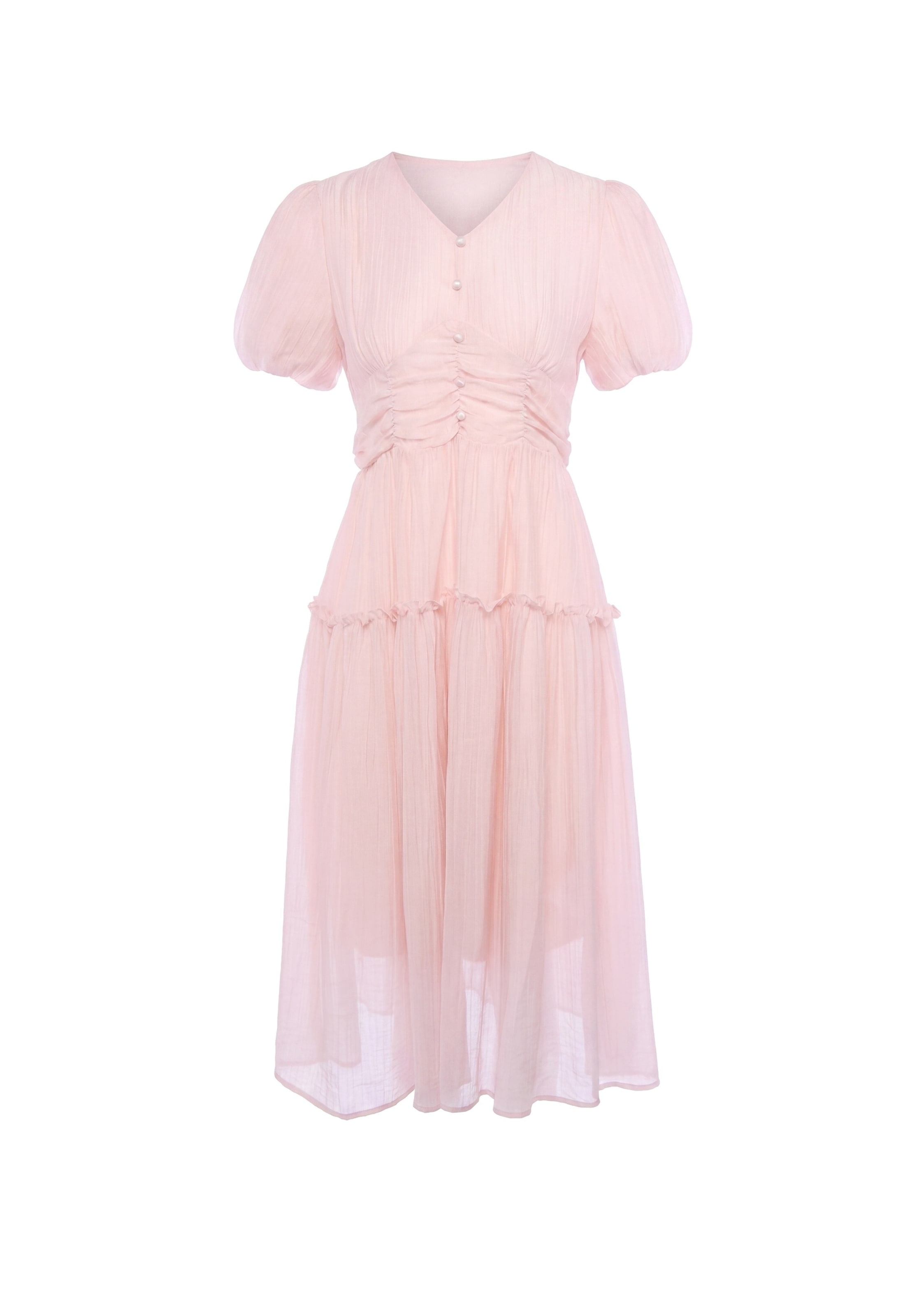 Robe faina en rose : devant