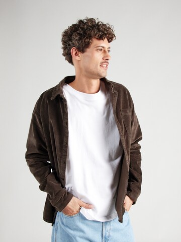 BLEND Comfort Fit Hemd in Braun: Vorderseite