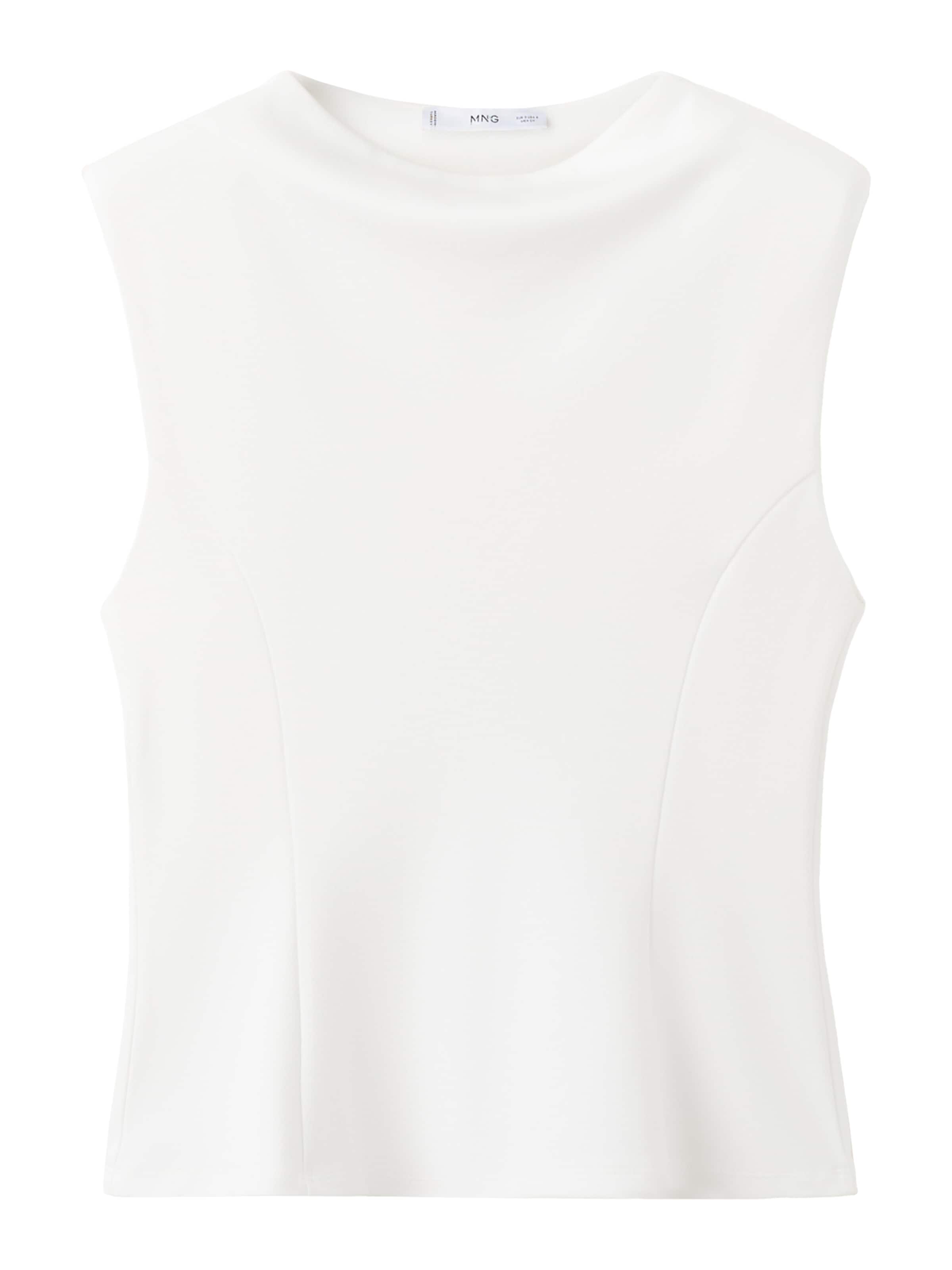 MANGO Top 'CUQUI' in Weiß: Vorderseite