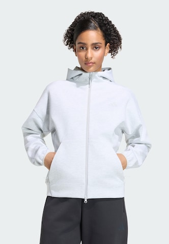ADIDAS SPORTSWEAR Sports sweat jacket 'Z.N.E.' in Grey: front