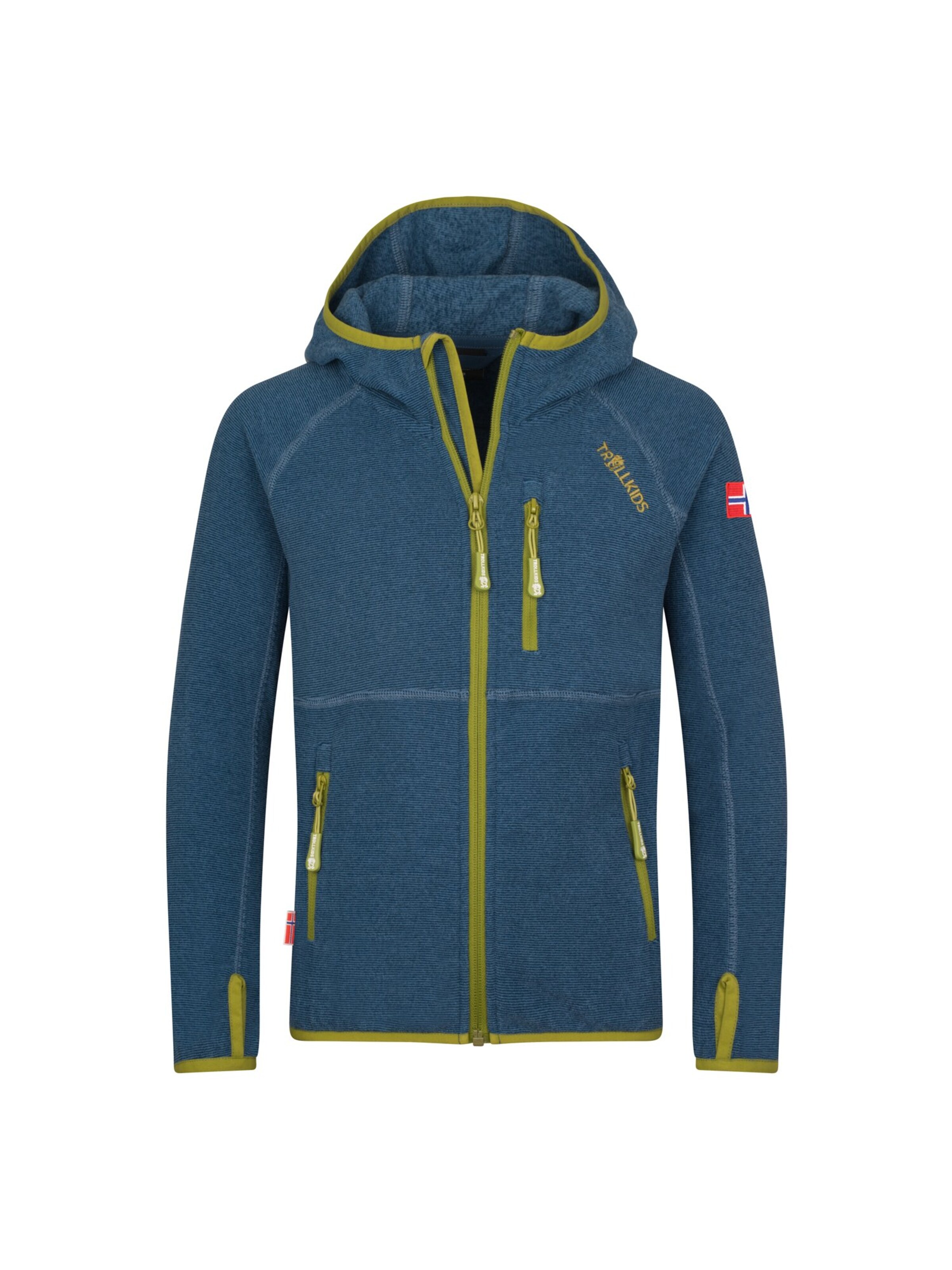 TROLLKIDS Fleece Jacket in Blue: front