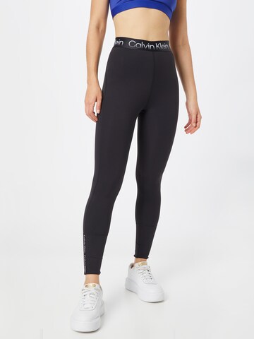 Calvin Klein Sport Skinny Leggings in Zwart: voorkant