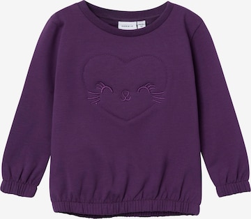 NAME IT - Sweatshirt 'SANDIE' em roxo: frente