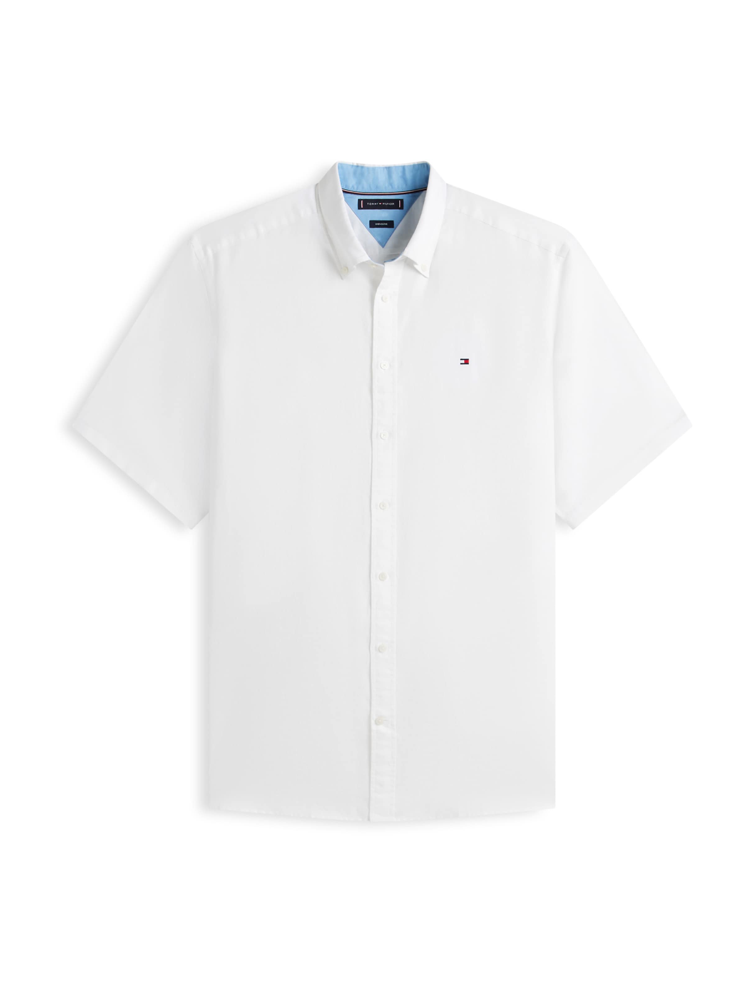 Tommy Hilfiger Big & Tall Comfort fit Button Up Shirt in White: front