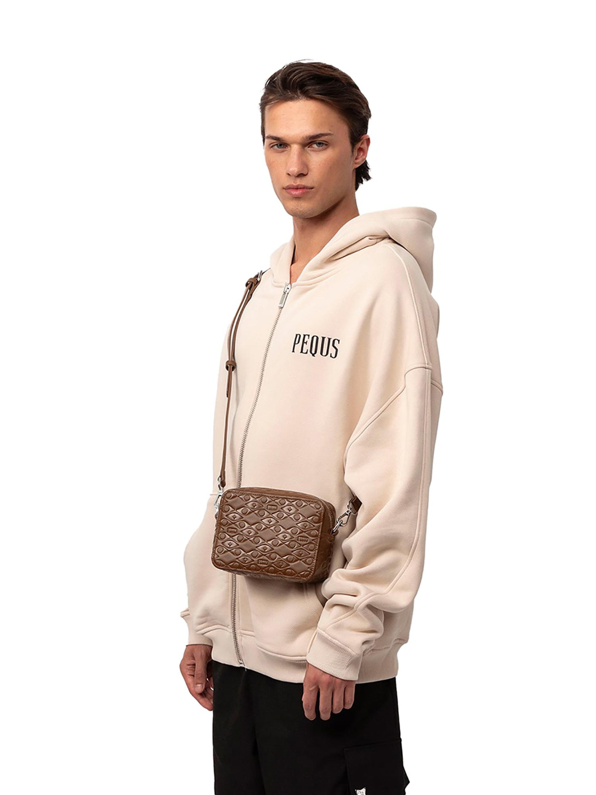 Pequs Sweatjacke 'Island of Heartbreaks'‌‌‌‌‌‌‌‌‌ in Beige: Vorderseite