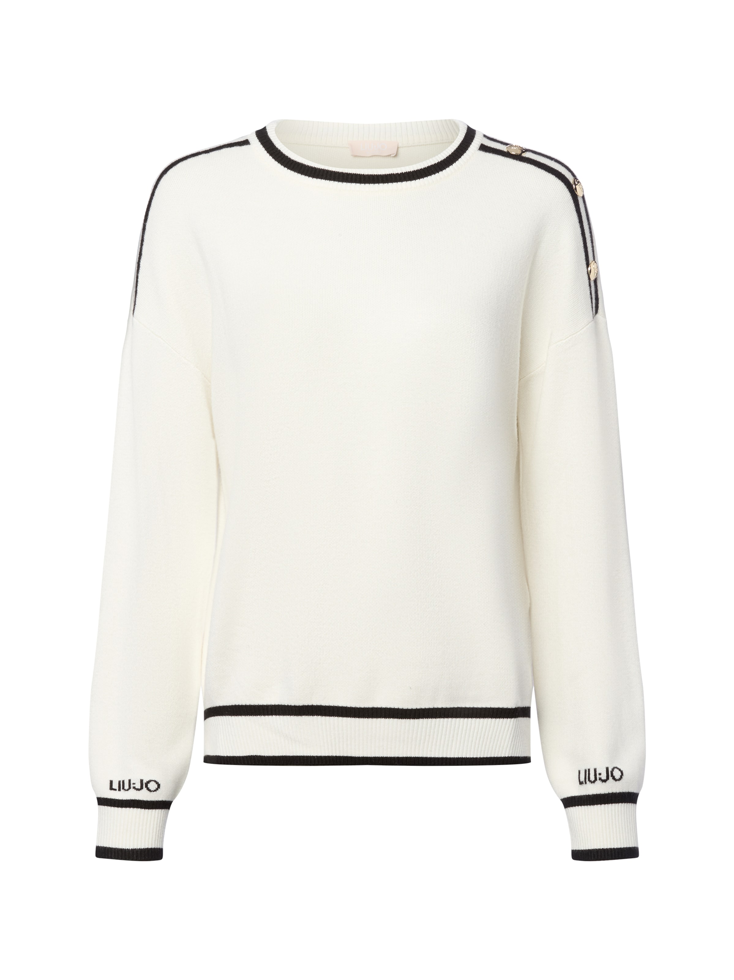 Pull-over 'Maglia Chiusa' Liu Jo en blanc : devant