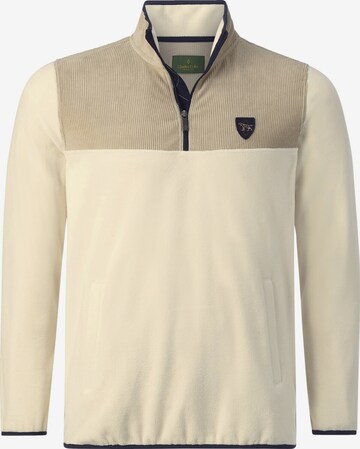 Sweat-shirt Charles Colby en beige : devant