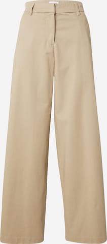 Wide leg Pantaloni 'Sanda' de la WEEKDAY pe bej: față