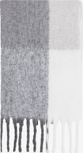 Bershka Schal in grau / schwarz / weiß, Produktansicht