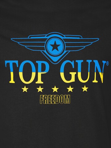 TOP GUN Shirt ' TG22011 ' in Zwart