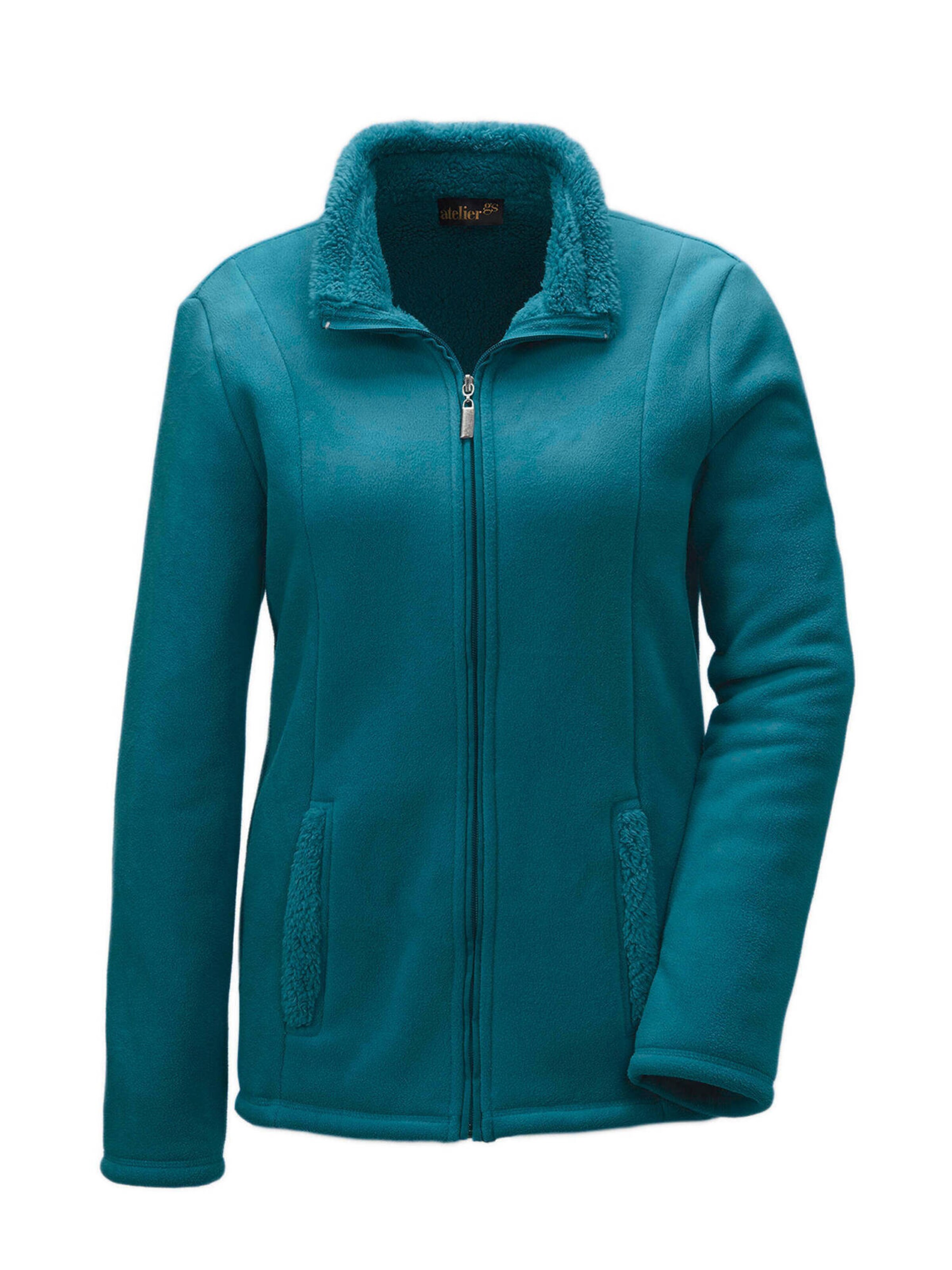 Goldner Veste en polaire en vert foncé, Vue avec produit