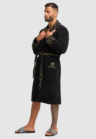 Carlo Colucci Long Bathrobe 'Raffaele' in Black