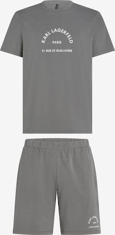 pilka Karl Lagerfeld Trumpa pižama 'Rue St-Guillaume': priekis