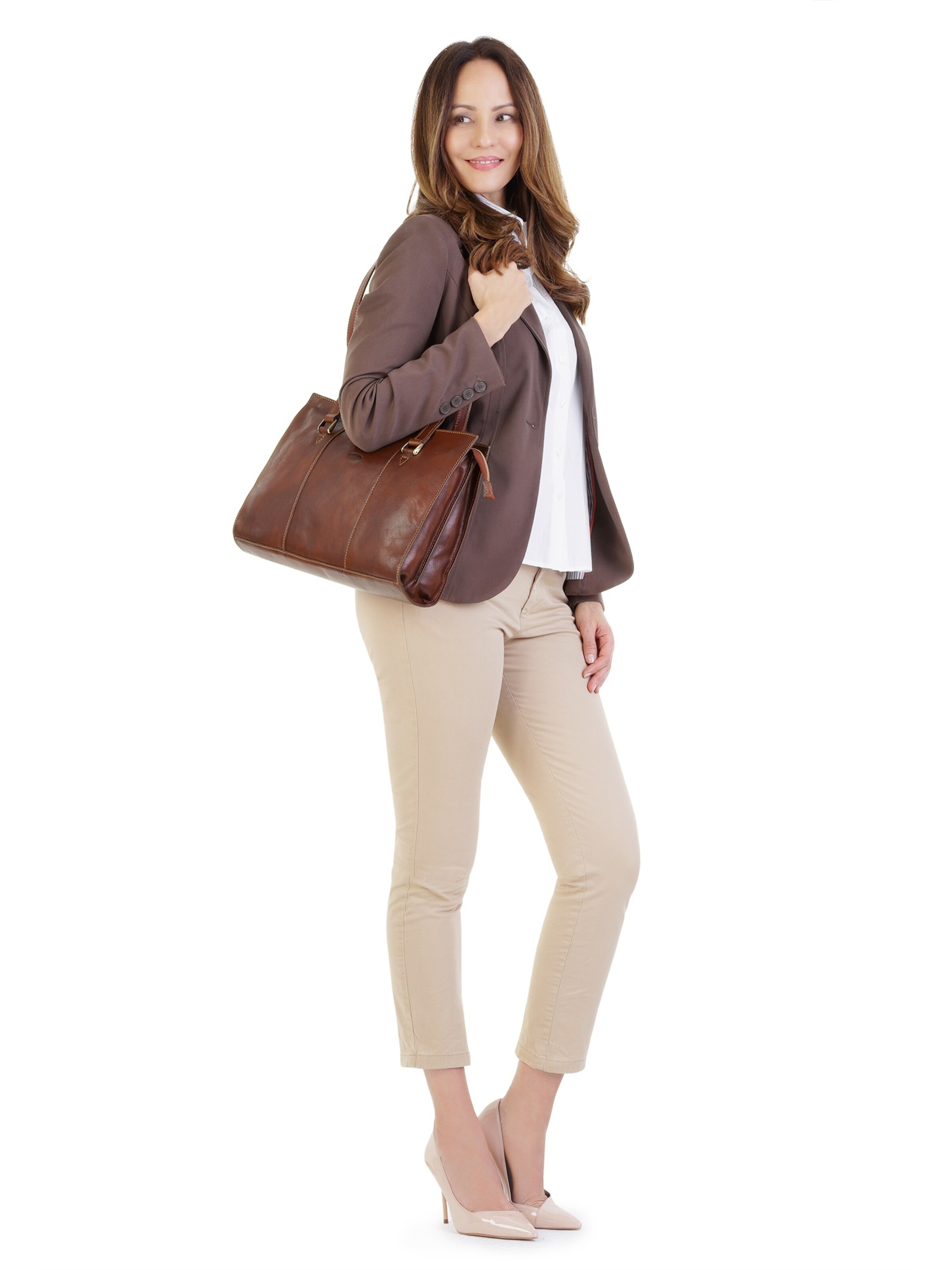 piké Schultertasche‌‌‌‌‌‌‌‌ in Braun: Vorderseite