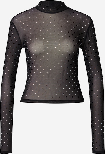 Tricou Gina Tricot pe negru / argintiu, Vizualizare produs