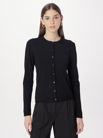 Sisley Knit Cardigan in Black: front