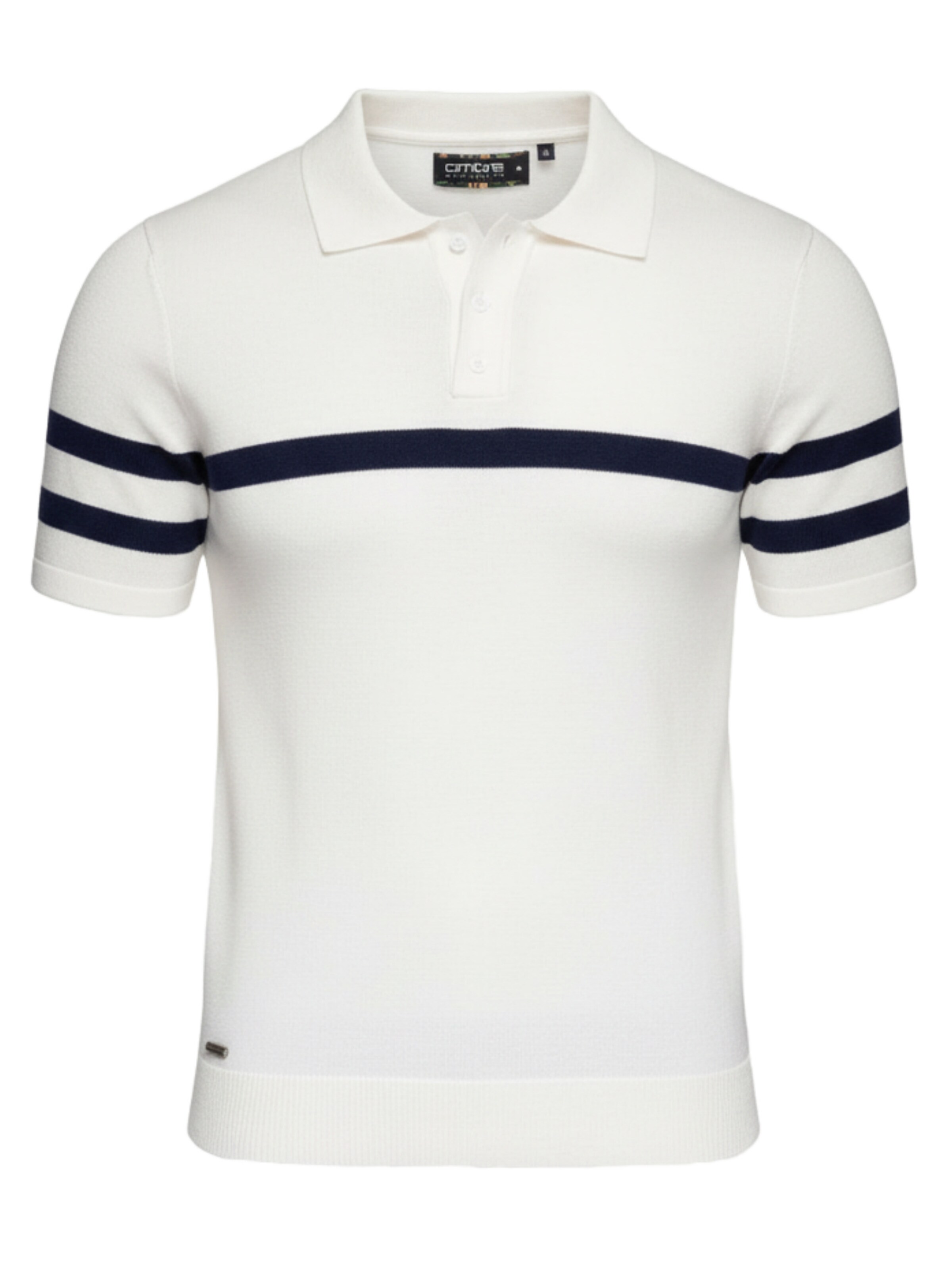 Ombre Shirt in Wit: voorkant