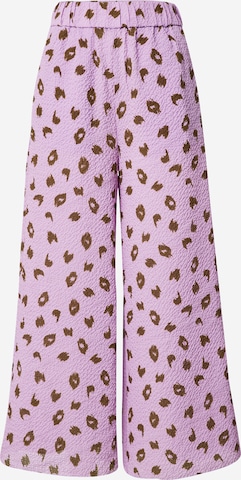 Wide Leg Pantalon 'Penzlin' MADS NORGAARD COPENHAGEN en violet : devant