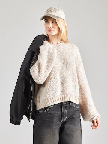 Pull-over Eight2Nine en beige : devant