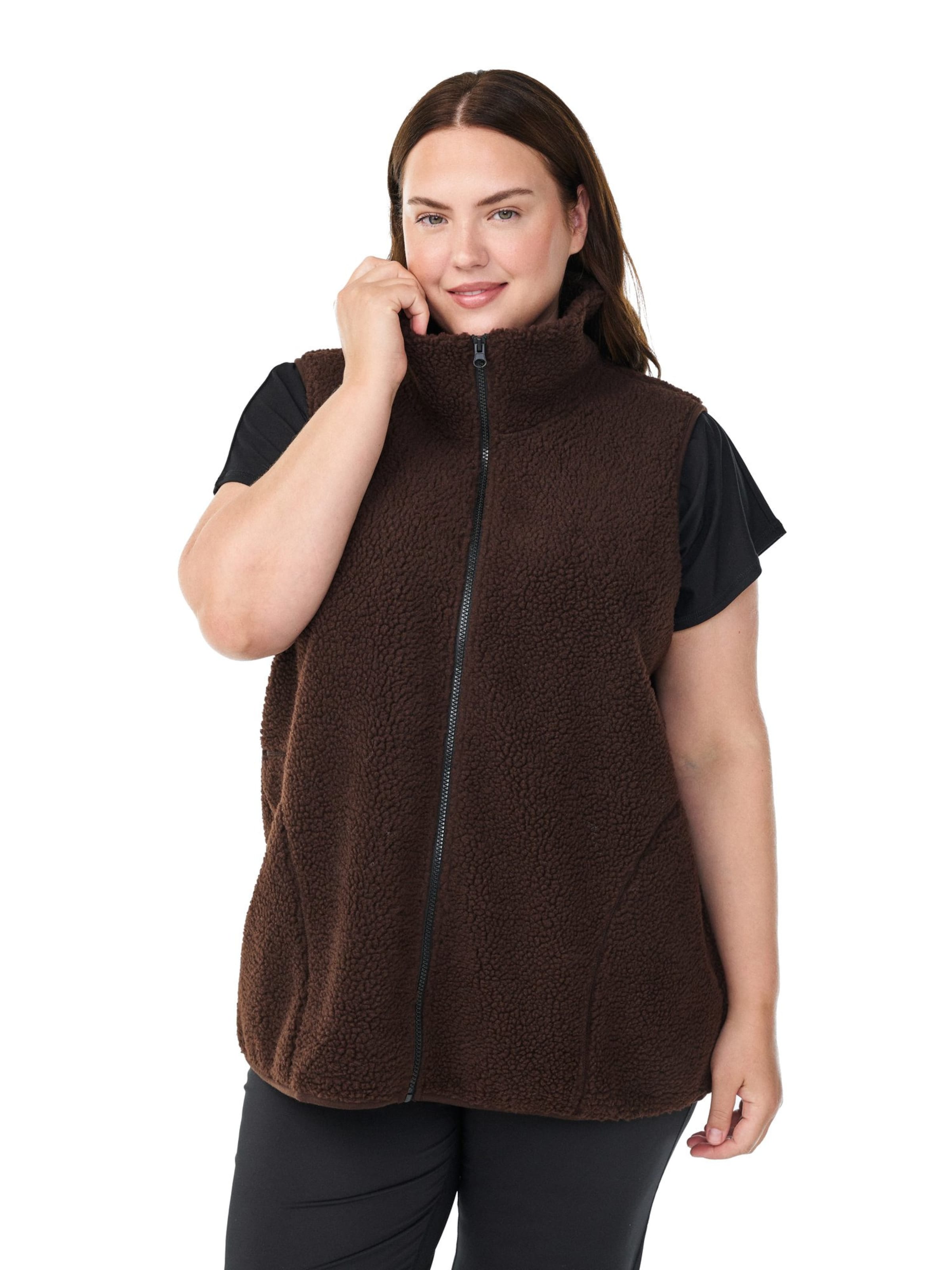 Active by Zizzi Sports vest &#x27;AOPHELIA&#x27; in Brown: front