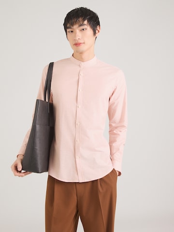 Slim fit Camicia di Lindbergh in rosa: frontale