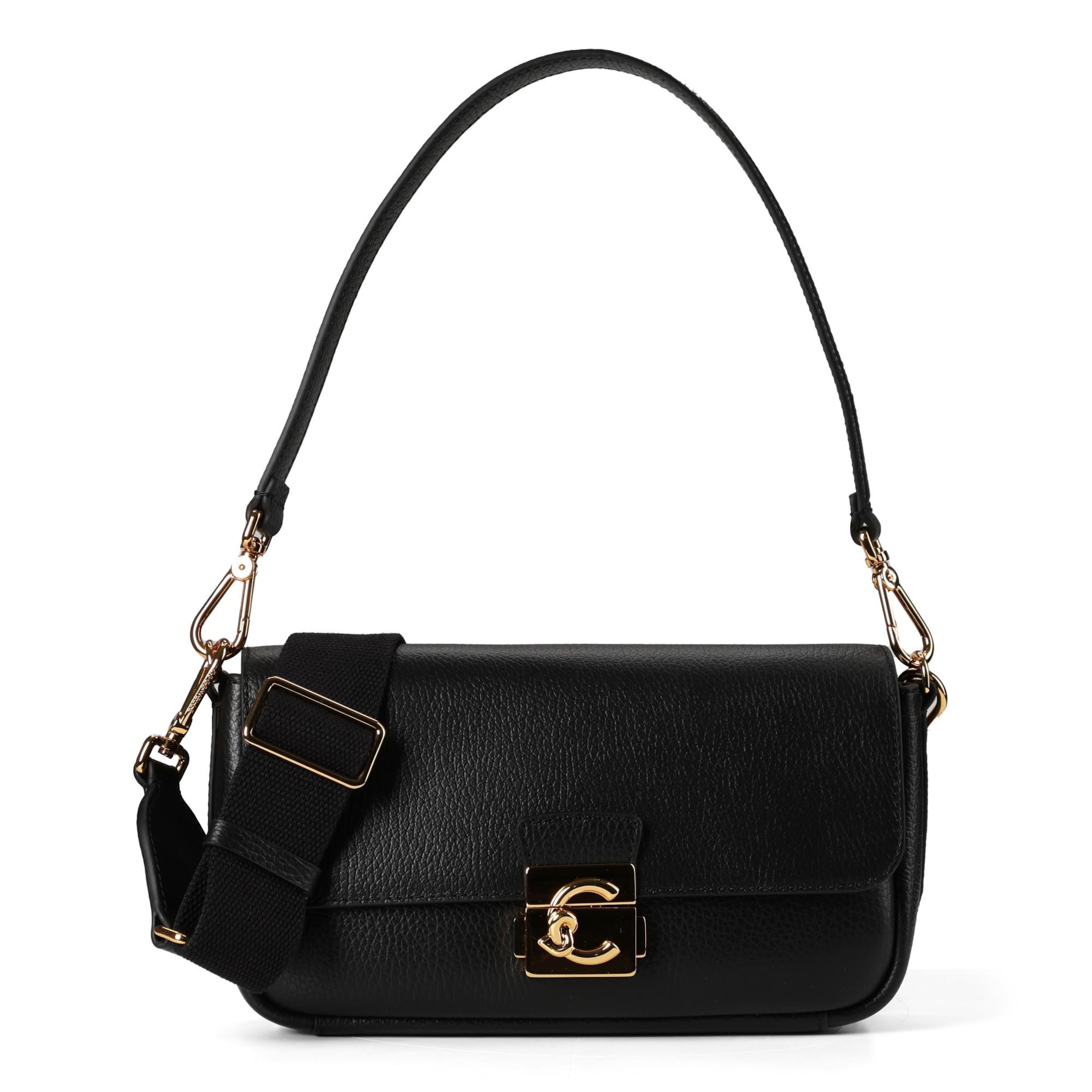 Coccinelle Schultertasche 'C-Me' in Schwarz: Vorderseite